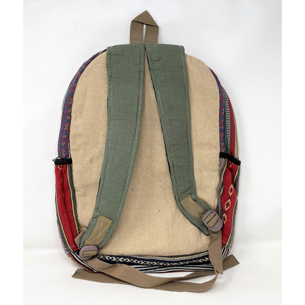 Unique Design100% Himalaya Hemp Backpack multi Pockets (THC FREE) Handmade Nepal - Picture 4 of 8